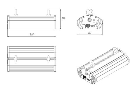 Промышленный светодиодный светильник ДСП02-15-001